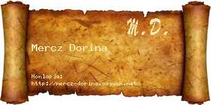 Mercz Dorina névjegykártya